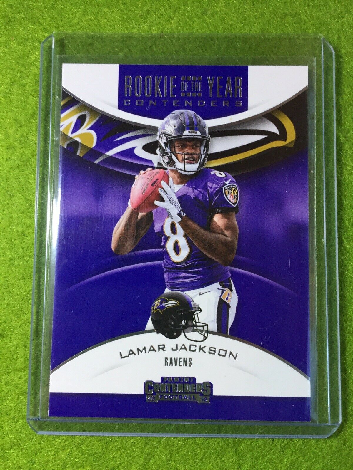LAMAR JACKSON ROOKIE CARD JERSEY#8 BALTIMORE RAVENS RC 2018 Panini Contenders SP
