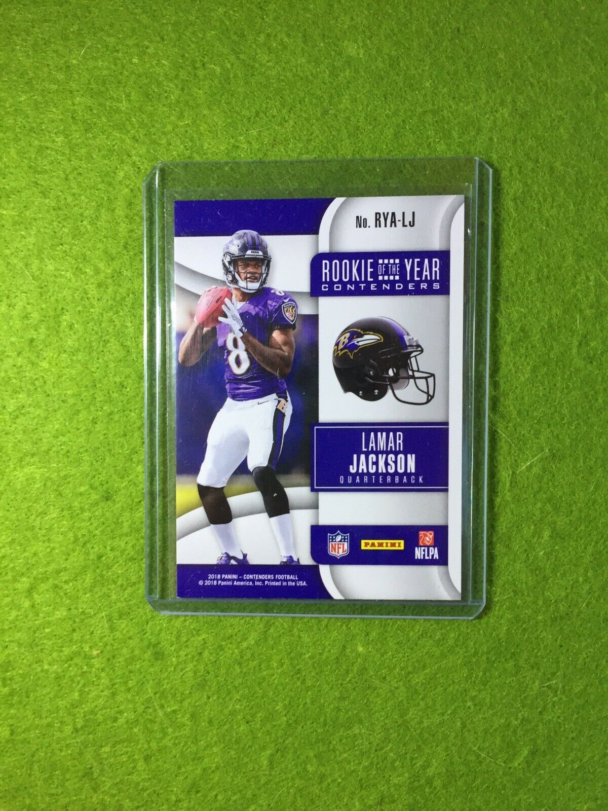 LAMAR JACKSON ROOKIE CARD JERSEY#8 BALTIMORE RAVENS RC 2018 Panini Contenders SP