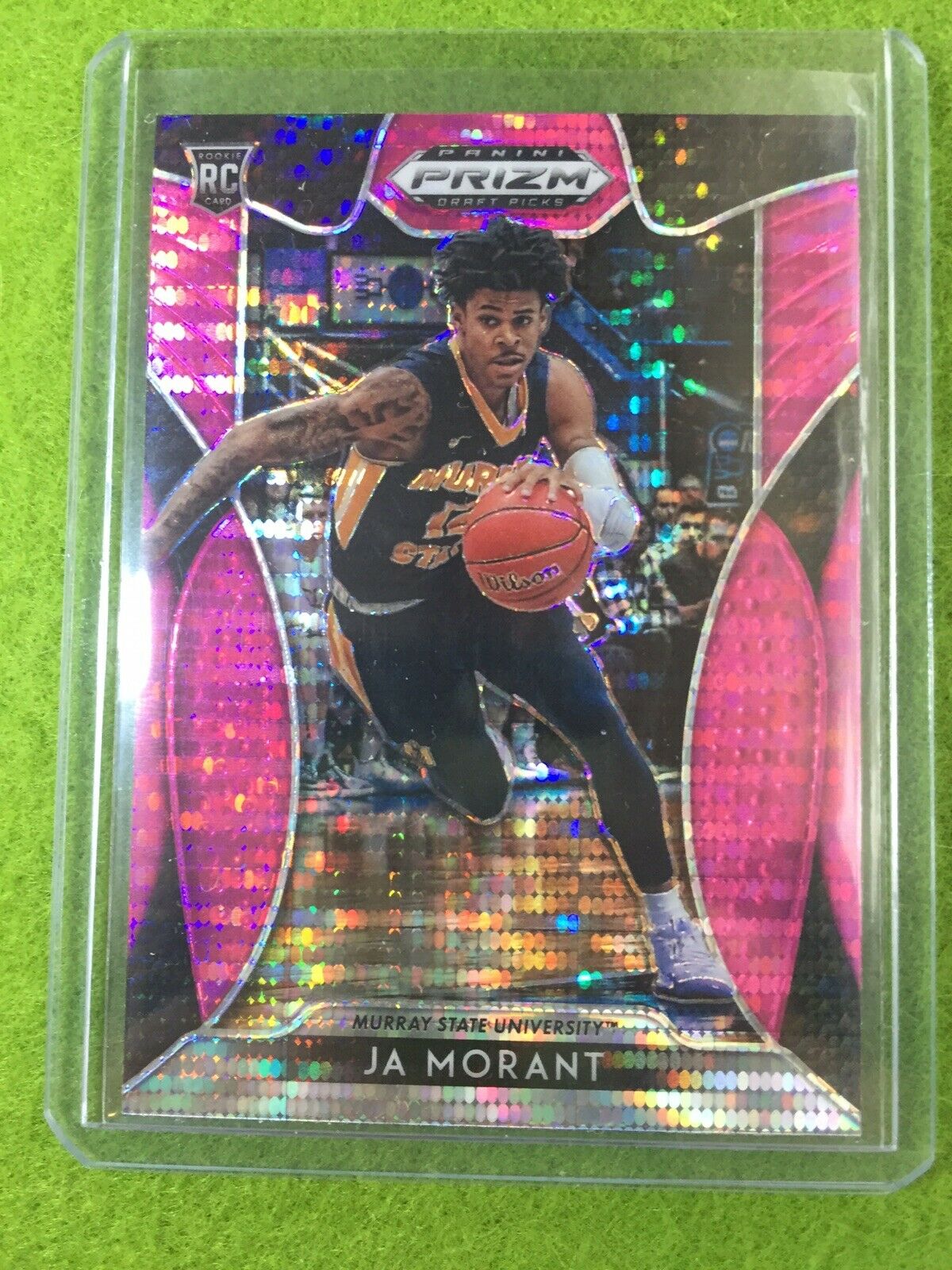 JA MORANT RC PRIZM ROOKIE CARD JERSEY #12 REFRACTOR 2019 Prizm Draft Picks SP rc