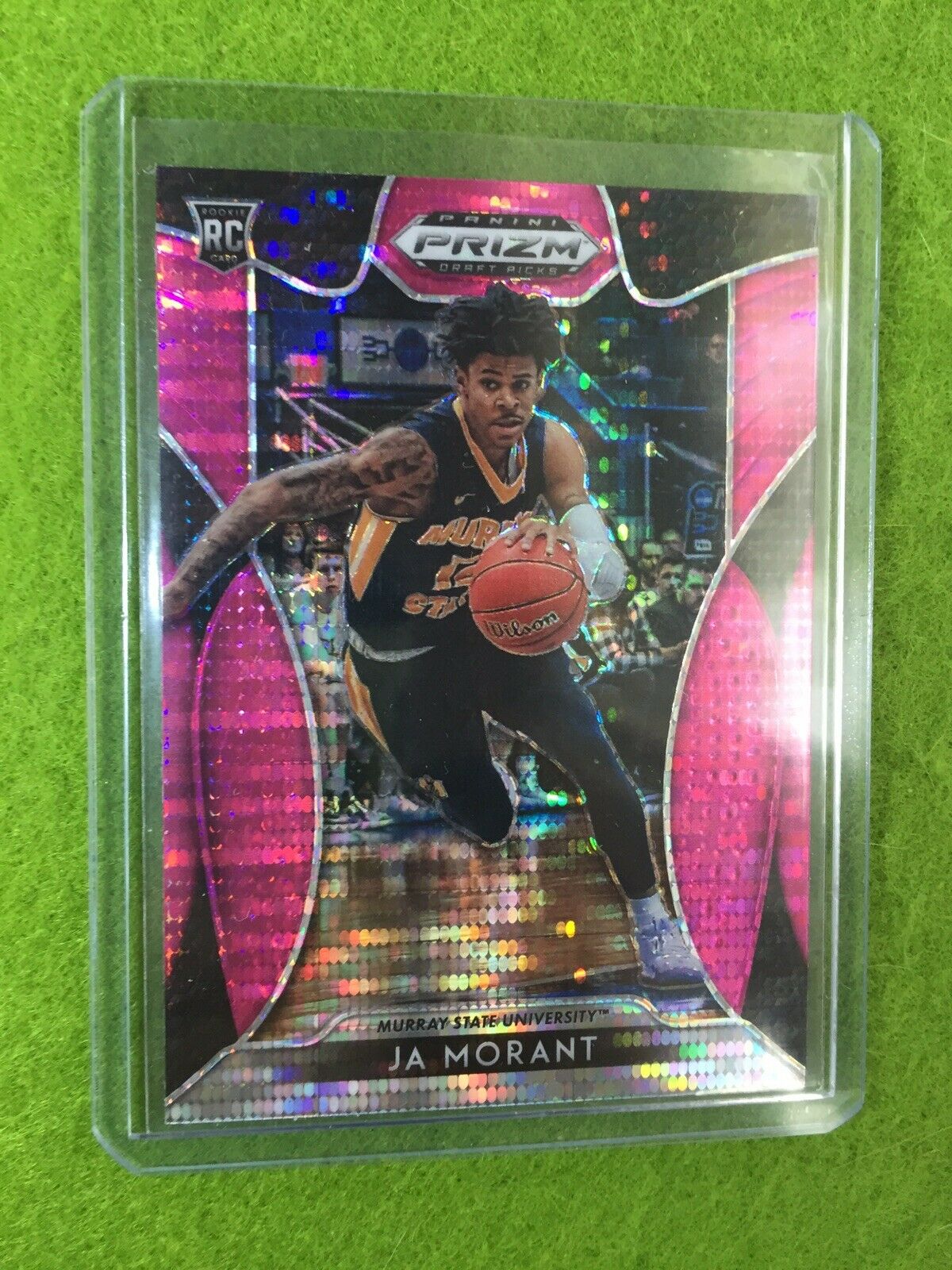 JA MORANT RC PRIZM ROOKIE CARD JERSEY #12 REFRACTOR 2019 Prizm Draft Picks SP rc