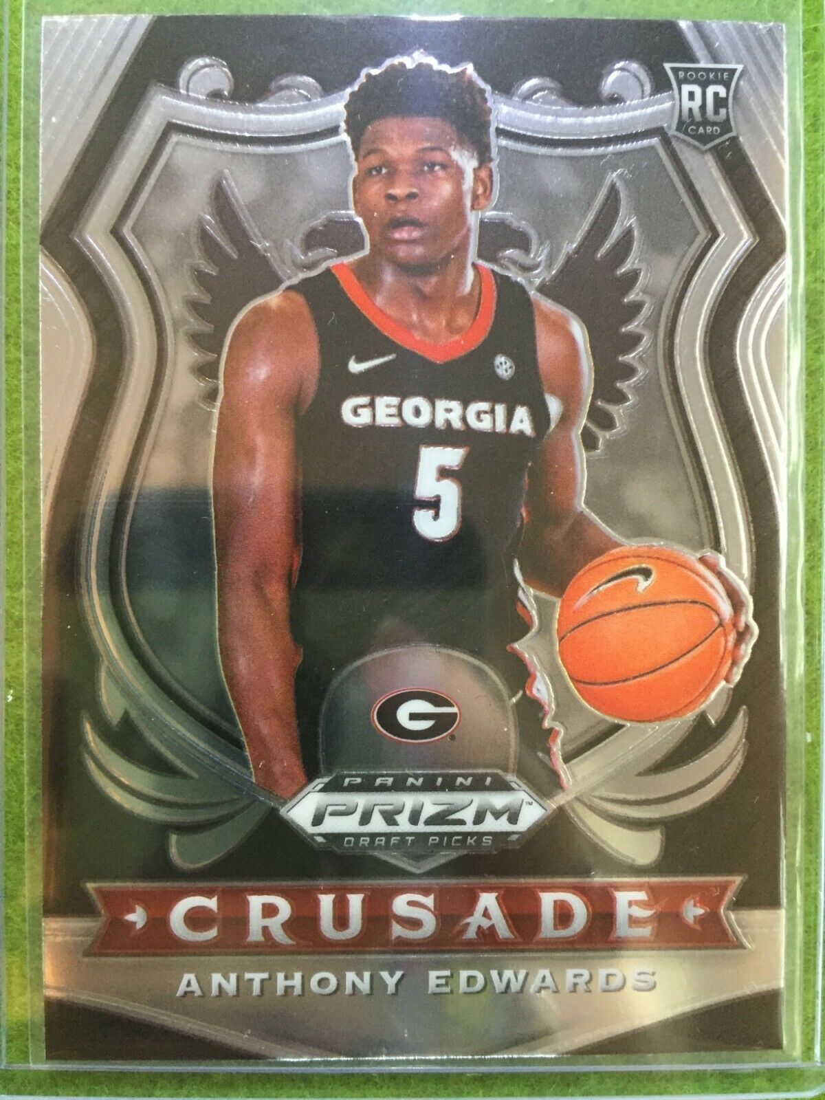 ANTHONY EDWARDS PRIZM CRUSADE ROOKIE CARD GEORGIA RC TIMBERWOLVES SP 2020 Panini