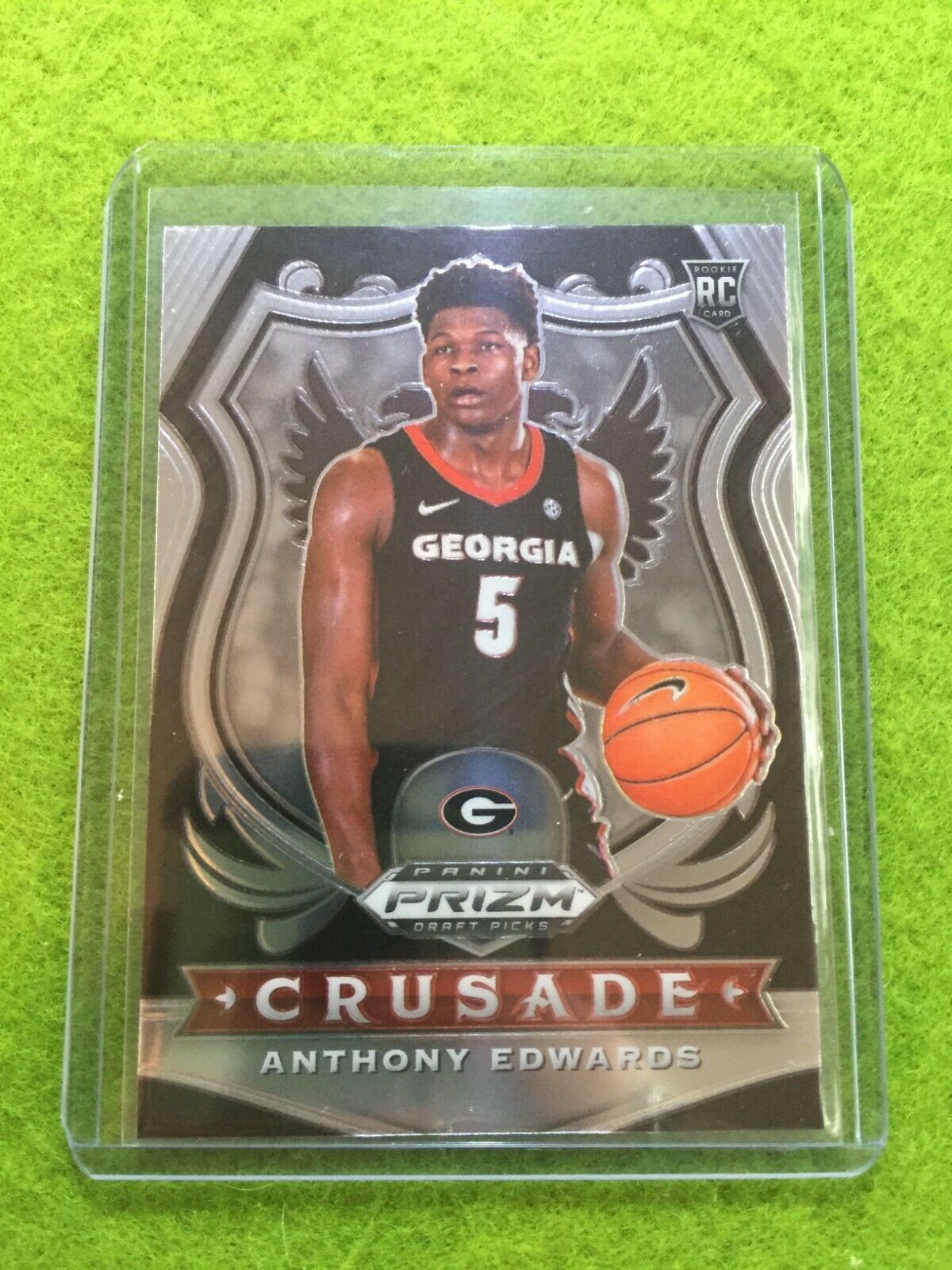 ANTHONY EDWARDS PRIZM CRUSADE ROOKIE CARD GEORGIA RC TIMBERWOLVES SP 2020 Panini