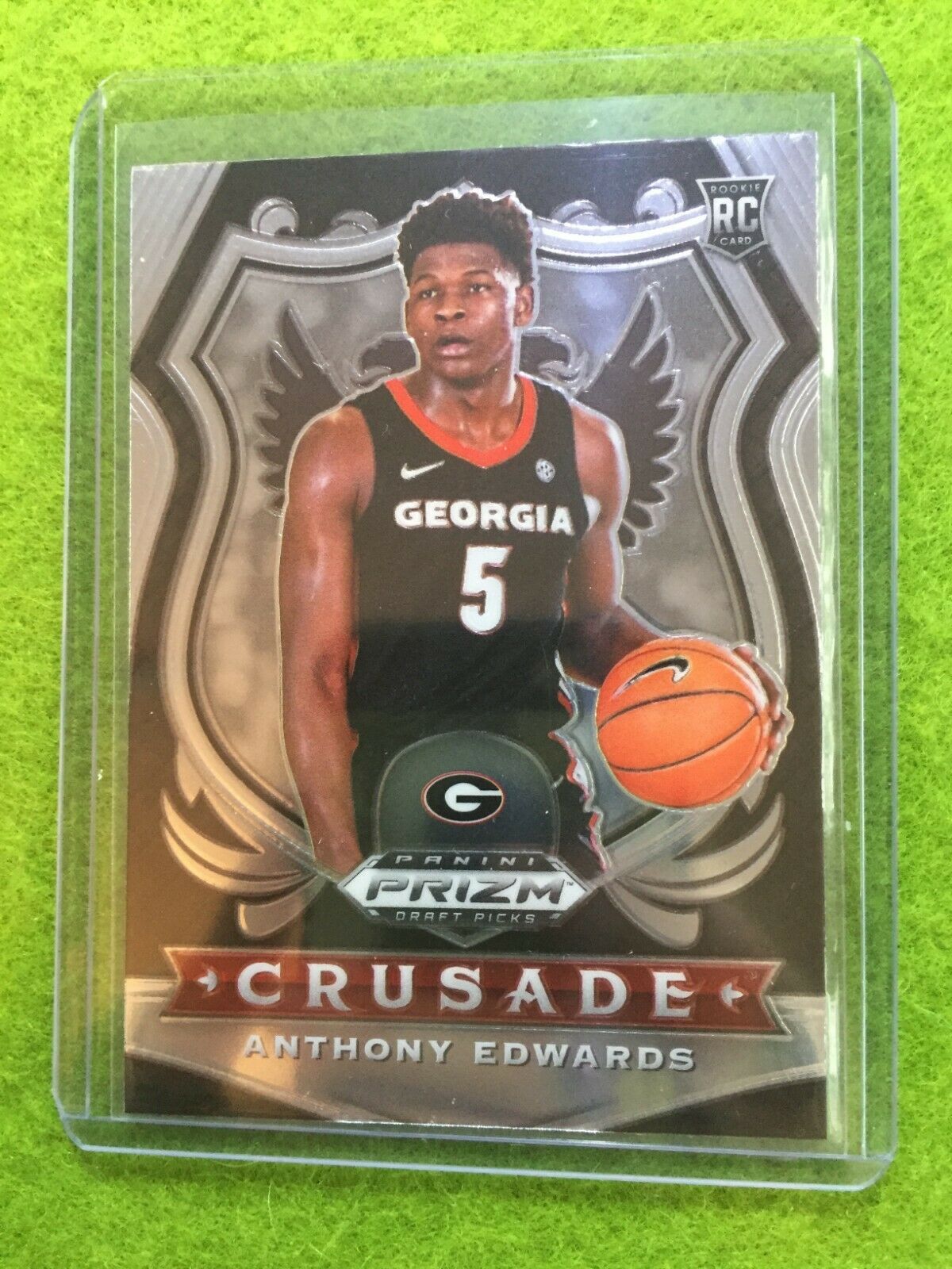 ANTHONY EDWARDS PRIZM CRUSADE ROOKIE CARD GEORGIA RC TIMBERWOLVES SP 2020 Panini