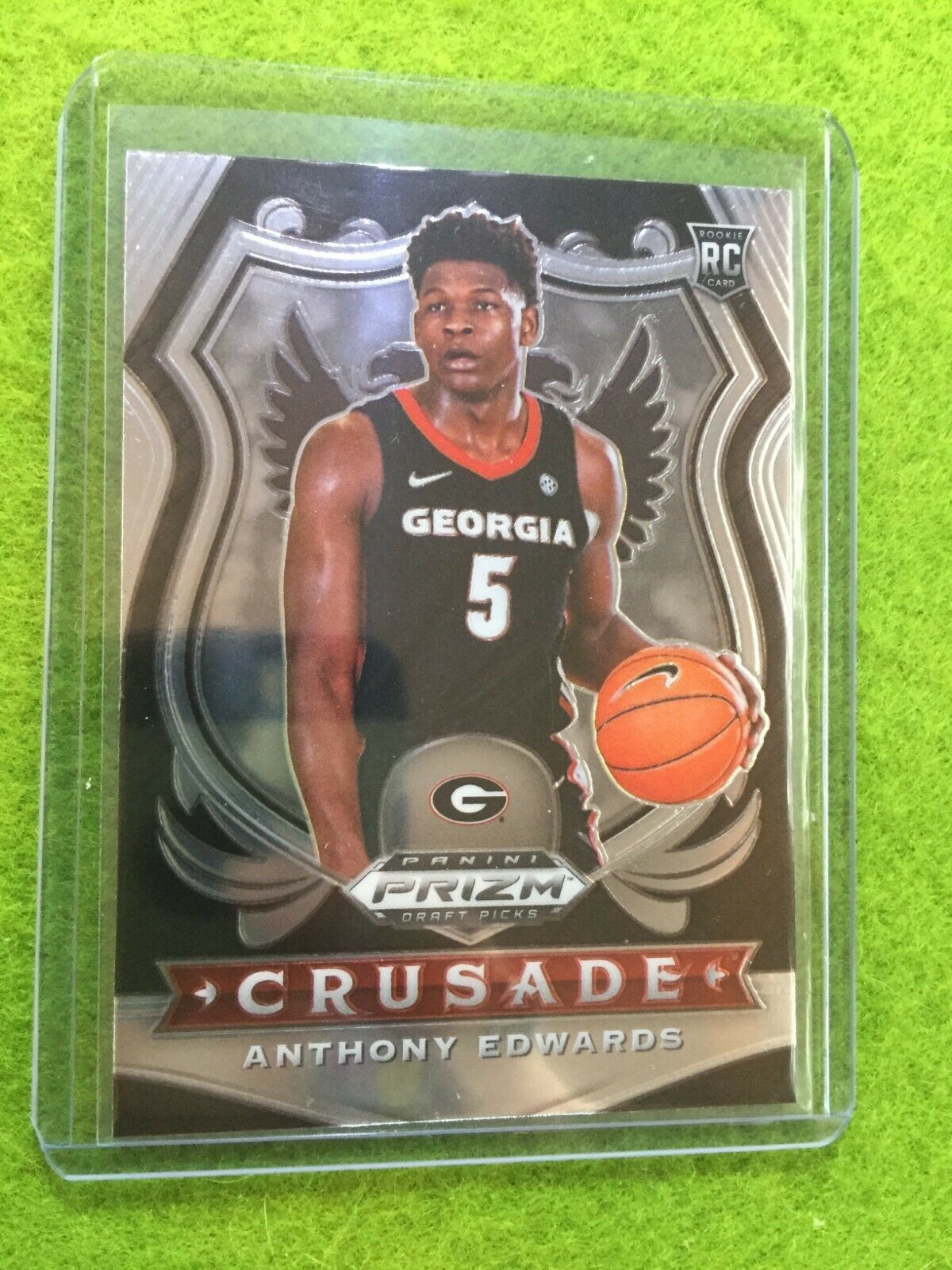 ANTHONY EDWARDS PRIZM CRUSADE ROOKIE CARD GEORGIA RC TIMBERWOLVES SP 2020 Panini