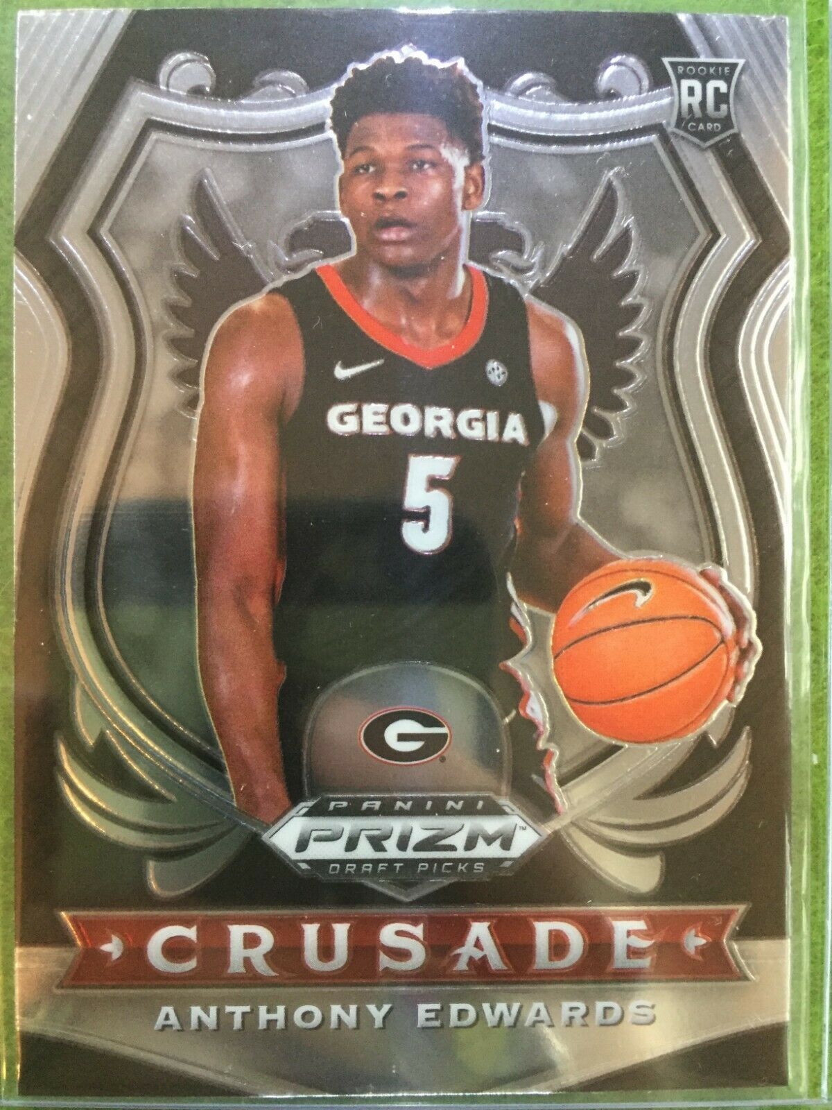 ANTHONY EDWARDS PRIZM CRUSADE ROOKIE CARD GEORGIA RC TIMBERWOLVES SP 2020 Panini