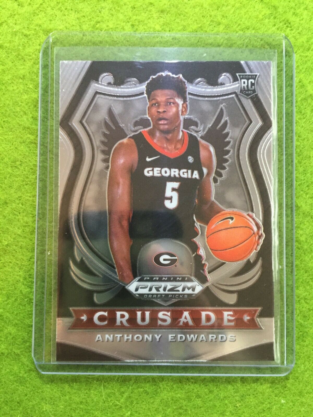 ANTHONY EDWARDS PRIZM CRUSADE ROOKIE CARD GEORGIA RC TIMBERWOLVES SP 2020 Panini