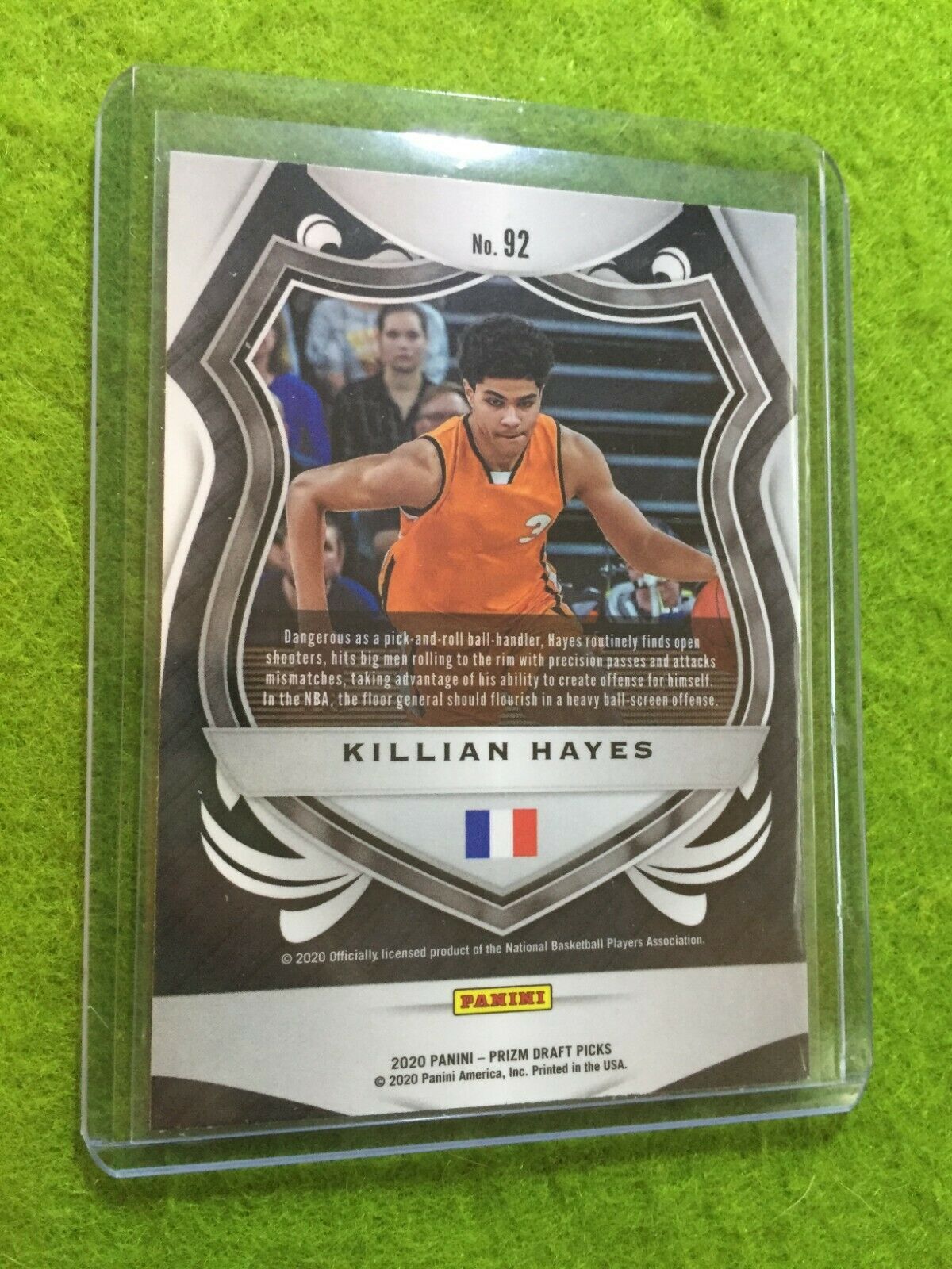 KILLIAN HAYES CRUSADE ROOKIE CARD JERSEY #3 FRANCE RC PISTONS 2020 Panini Prizm