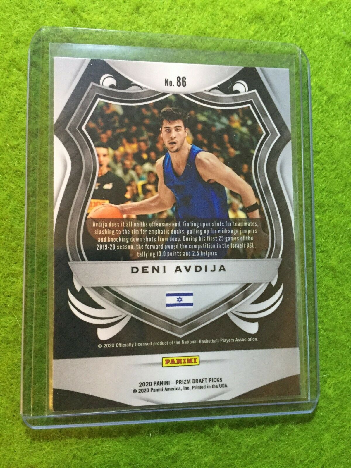 DENI AVDIJA PRIZM CRUSADE ROOKIE CARD JERSEY #8 ISRAEL RC WIZARDS SP 2020 Prizm
