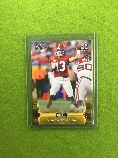 TUA TAGOVAILOA ROOKIE GOLD CARD JERSEY#13 ALABAMA RC 2020 Leaf Draft Football SP