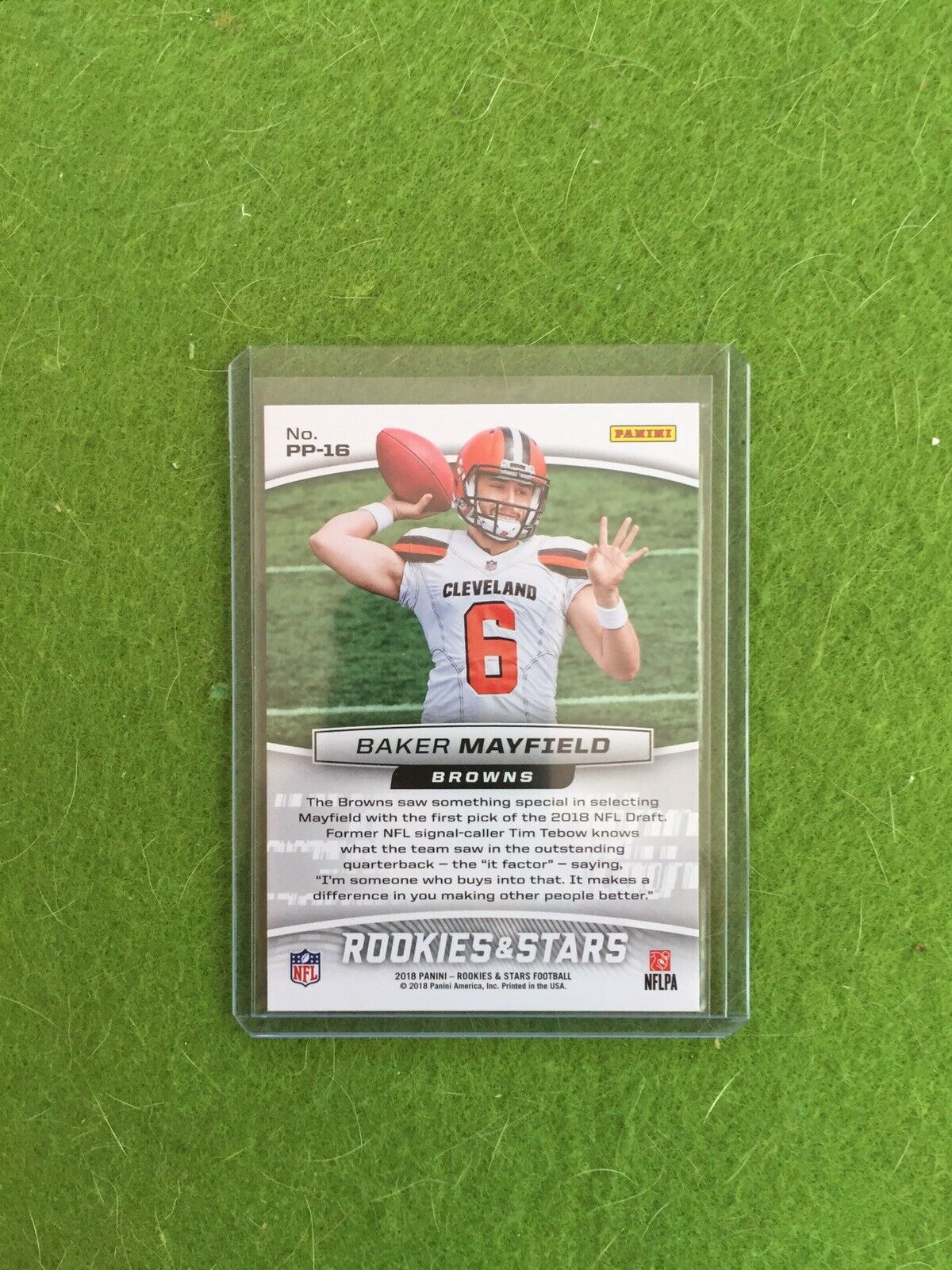 BAKER MAYFIELD ROOKIE CARD RC CLEVELAND BROWNS SP 2018 Rookies & Stars #PP-16 RC