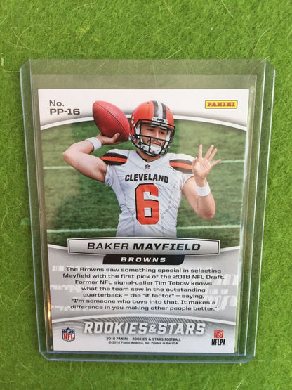 BAKER MAYFIELD ROOKIE CARD RC CLEVELAND BROWNS SP 2018 Rookies & Stars #PP-16 RC