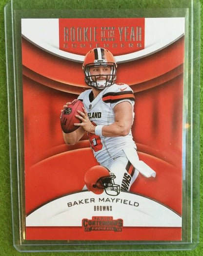 BAKER MAYFIELD ROOKIE CARD RC CONTENDERS CLEVELAND BROWNS SP 2018 Panini RYA-BM