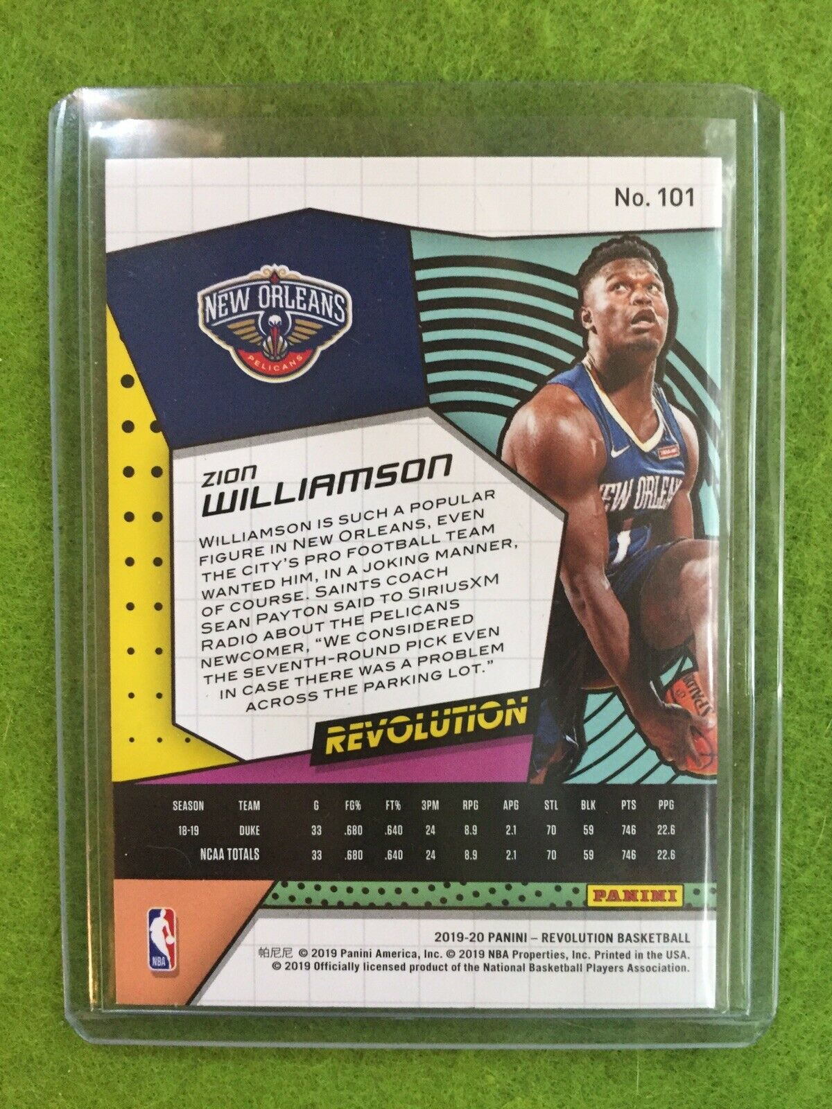 ZION WILLIAMSON PRIZM ROOKIE CARD REFRACTOR RC 2019-20 Revolution PELICANS DUKE