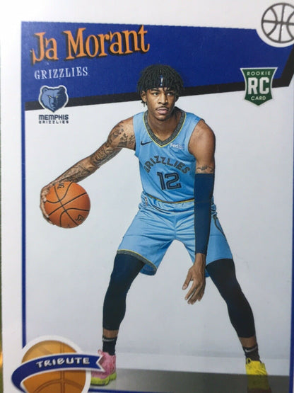 JA MORANT ROOKIE CARD JERSEY #12 GRIZZLIES RC 2019-20 Panini Hoops Basketball rc