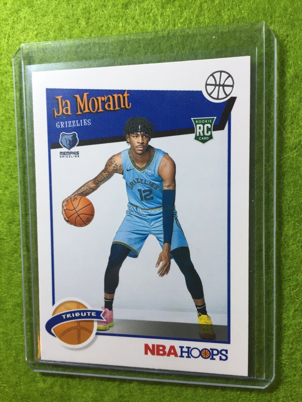 JA MORANT ROOKIE CARD JERSEY #12 GRIZZLIES RC 2019-20 Panini Hoops Basketball rc