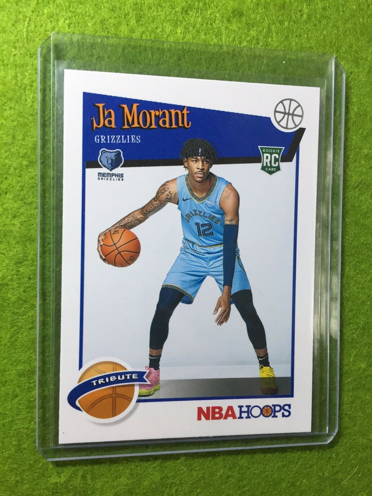 JA MORANT ROOKIE CARD JERSEY #12 GRIZZLIES RC 2019-20 Panini Hoops Basketball rc