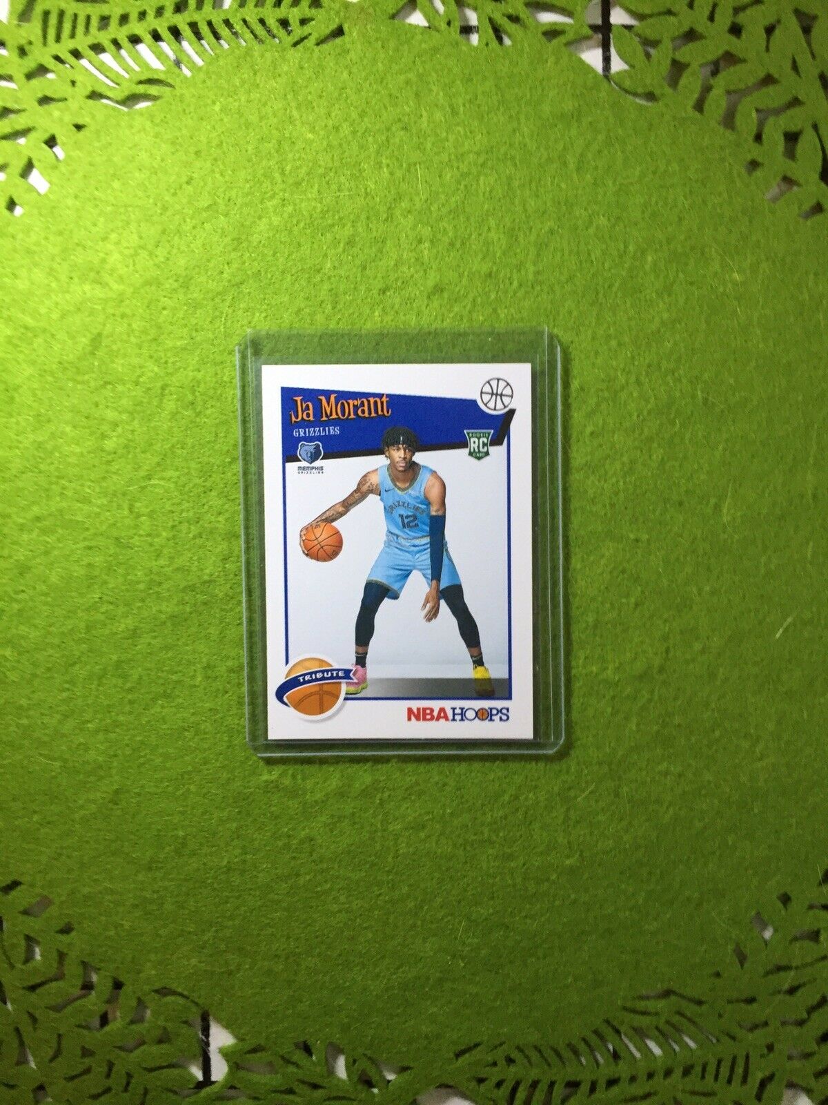 JA MORANT ROOKIE CARD JERSEY #12 GRIZZLIES RC 2019-20 Panini Hoops Basketball rc