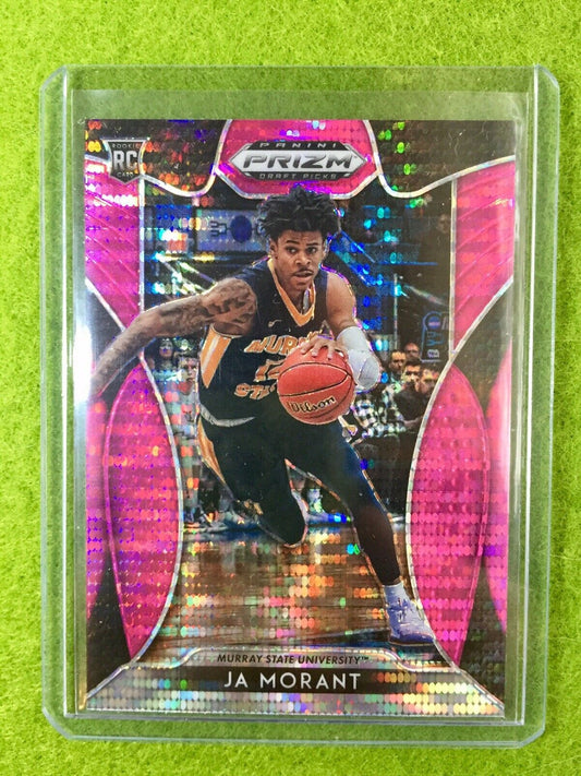 JA MORANT RC PRIZM ROOKIE CARD JERSEY #12 REFRACTOR 2019 Prizm Draft Picks SP rc