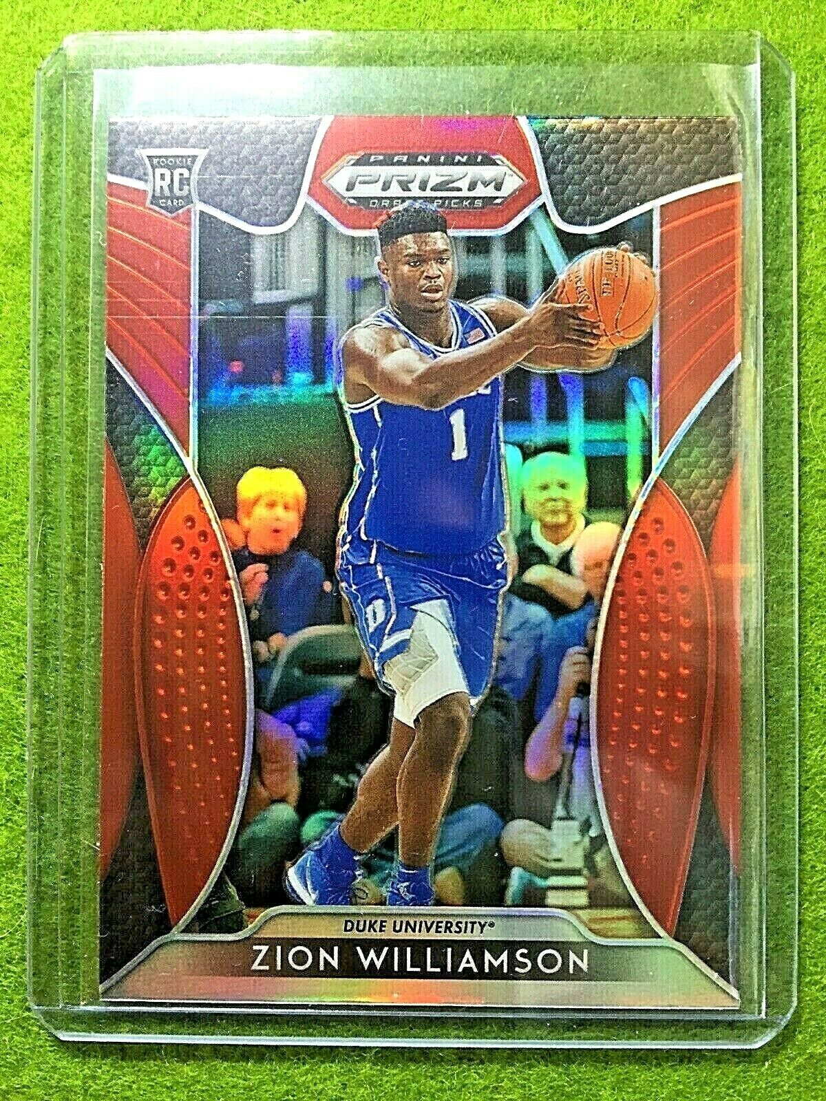 ZION WILLIAMSON RED PRIZM ROOKIE CARD JERSEY #1 DUKE RED REFRACTOR RC 2019 Prizm