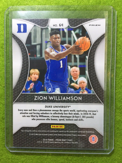 ZION WILLIAMSON RED PRIZM ROOKIE CARD JERSEY #1 DUKE RED REFRACTOR RC 2019 Prizm