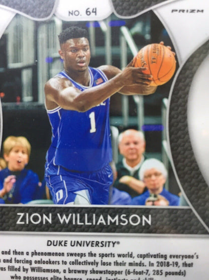 ZION WILLIAMSON RED PRIZM ROOKIE CARD JERSEY #1 DUKE RED REFRACTOR RC 2019 Prizm