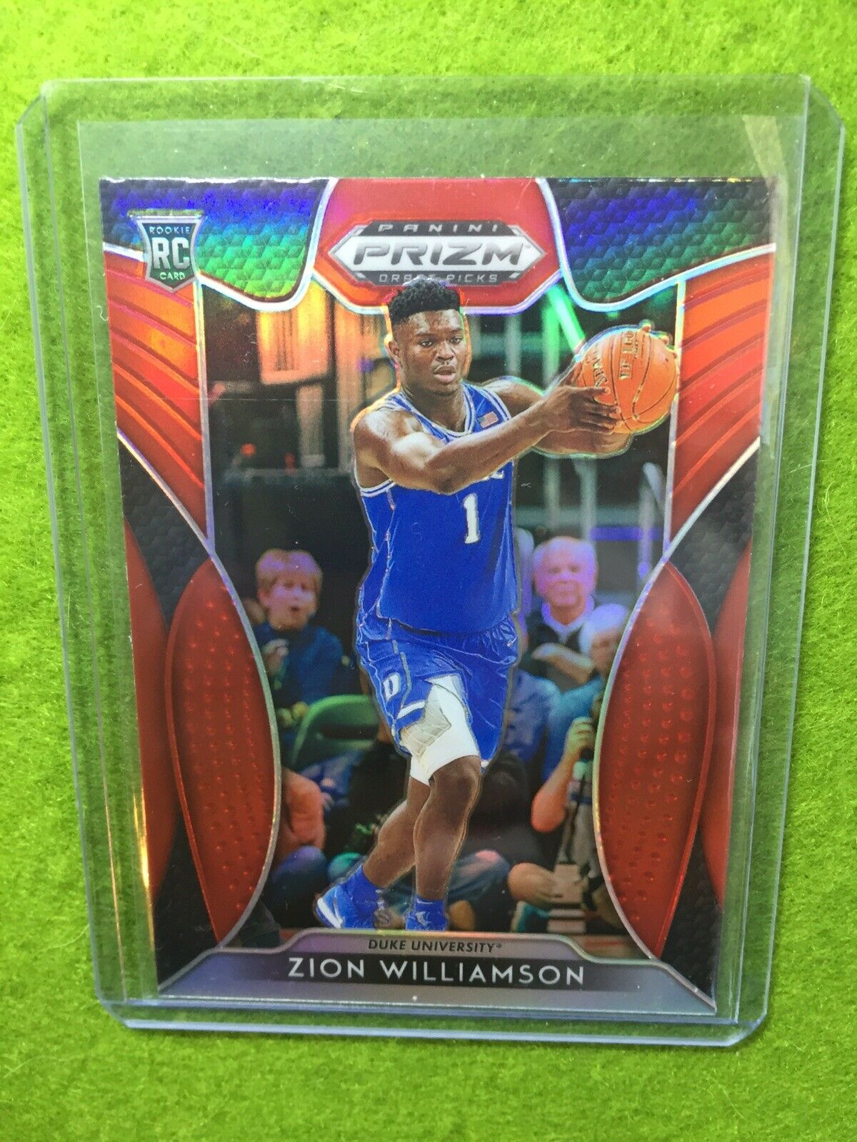 ZION WILLIAMSON RED PRIZM ROOKIE CARD JERSEY #1 DUKE RED REFRACTOR RC 2019 Prizm