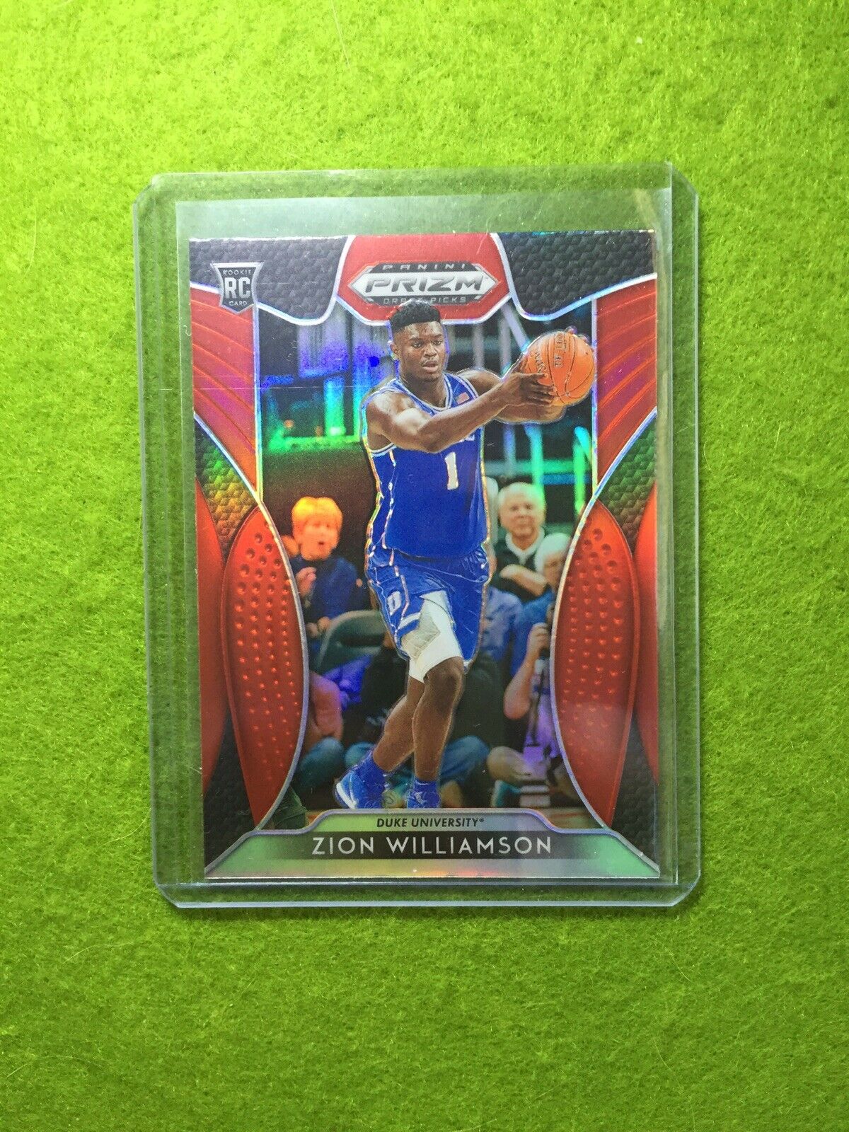 ZION WILLIAMSON RED PRIZM ROOKIE CARD JERSEY #1 DUKE RED REFRACTOR RC 2019 Prizm