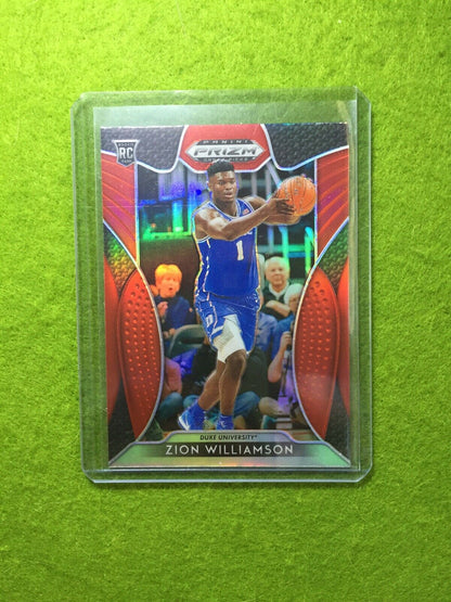 ZION WILLIAMSON RED PRIZM ROOKIE CARD JERSEY #1 DUKE RED REFRACTOR RC 2019 Prizm