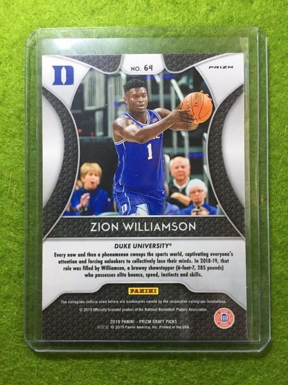 ZION WILLIAMSON RED PRIZM ROOKIE CARD JERSEY #1 DUKE RED REFRACTOR RC 2019 Prizm