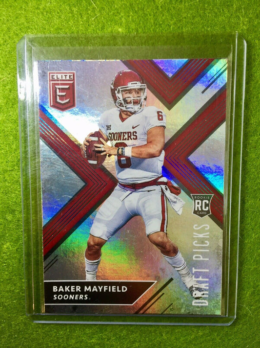 BAKER MAYFIELD PRIZM JERSEY #6 OKLAHOMA BROWNS ROOKIE CARD 2018 Draft Picks #139