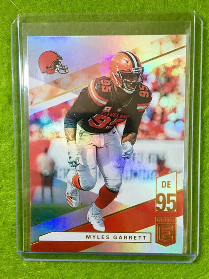 MYLES GARRETT JERSEY #95 PRIZM Baker Mayfield's DE BROWNS 2019 Donruss Elite #48