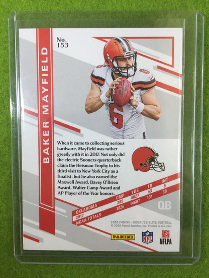 BAKER MAYFIELD ROOKIE CARD PRIZM RC REFRACTOR BROWNS 2018 Donruss Elite Pink SSP