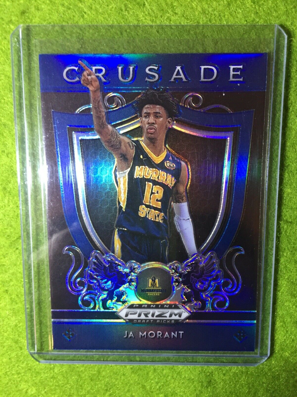 JA MORANT PRIZM ROOKIE CARD JERSEY #12 MS RC GRIZZLIES - 2019 Prizm CRUSADE BLUE