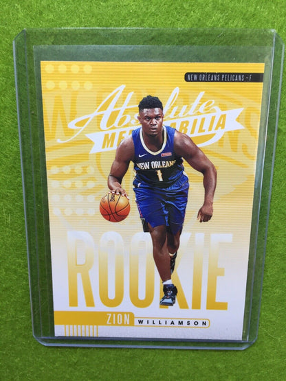 ZION WILLIAMSON ROOKIE CARD JERSEY #1 PELICANS RC 2019-20 Panini Absolute rookie