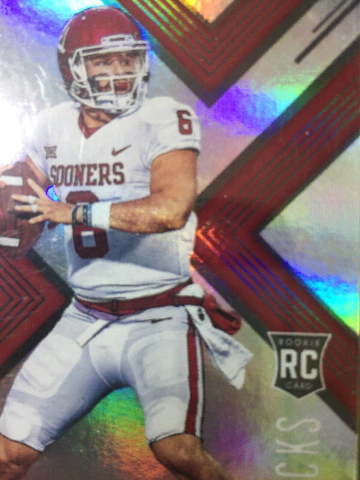 BAKER MAYFIELD PRIZM JERSEY #6 OKLAHOMA BROWNS ROOKIE CARD 2018 Draft Picks #139