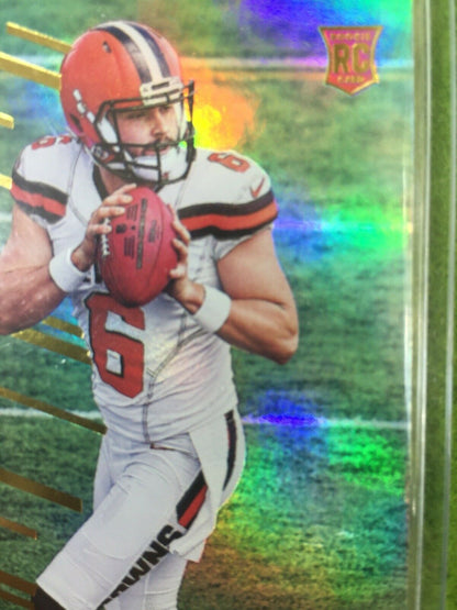 BAKER MAYFIELD ROOKIE CARD PRIZM RC REFRACTOR BROWNS 2018 Donruss Elite Pink SSP