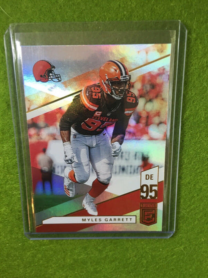 MYLES GARRETT JERSEY #95 PRIZM Baker Mayfield's DE BROWNS 2019 Donruss Elite #48