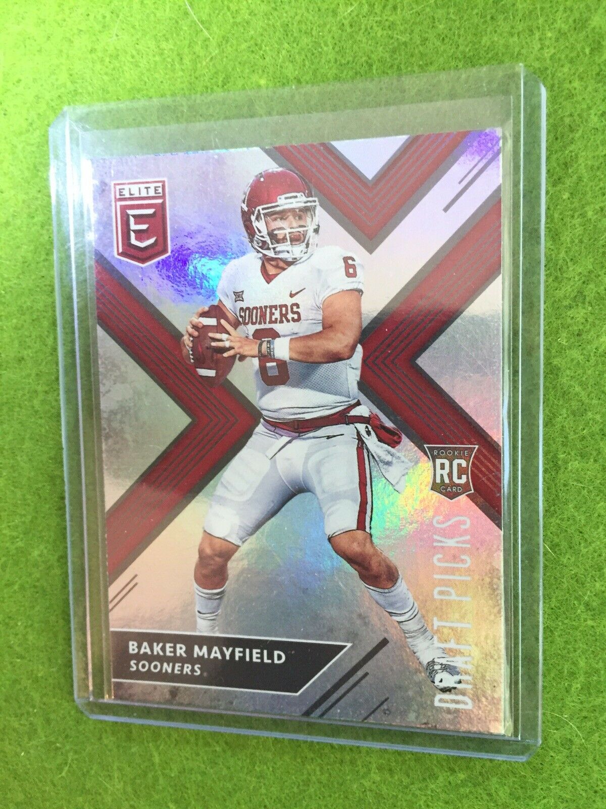 BAKER MAYFIELD PRIZM JERSEY #6 OKLAHOMA BROWNS ROOKIE CARD 2018 Draft Picks #139