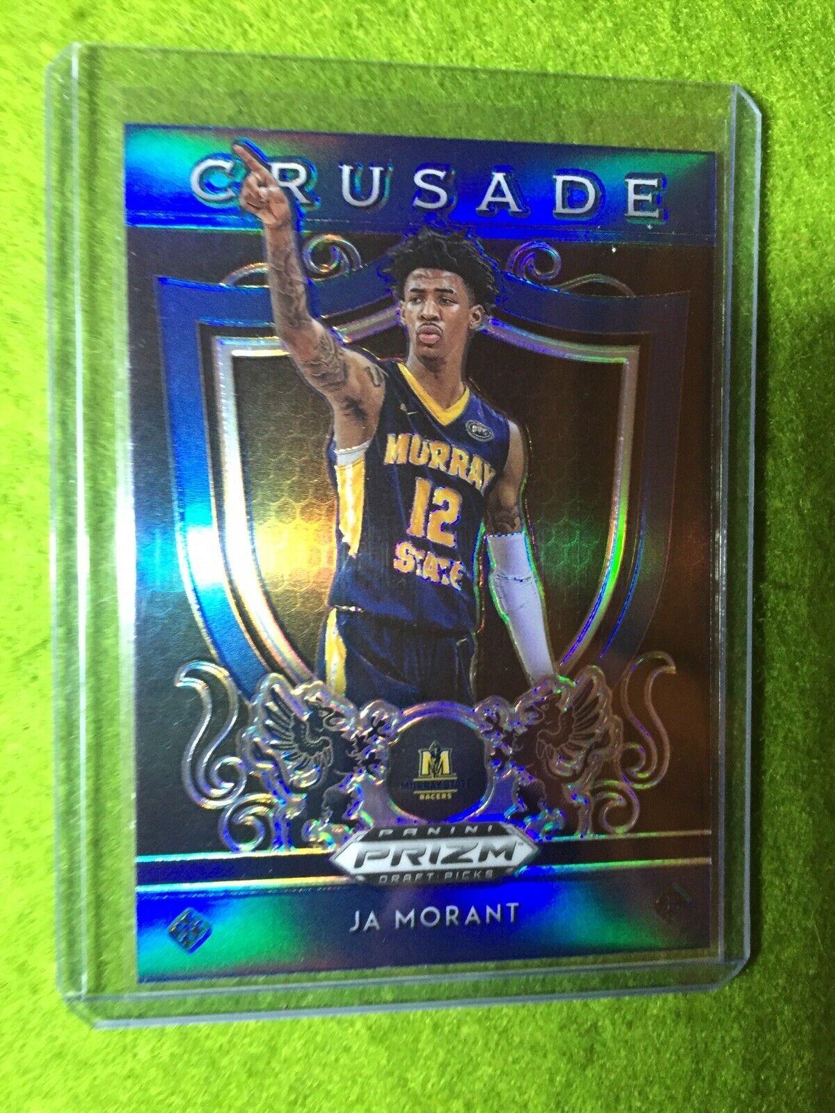 JA MORANT PRIZM ROOKIE CARD JERSEY #12 MS RC GRIZZLIES - 2019 Prizm CRUSADE BLUE