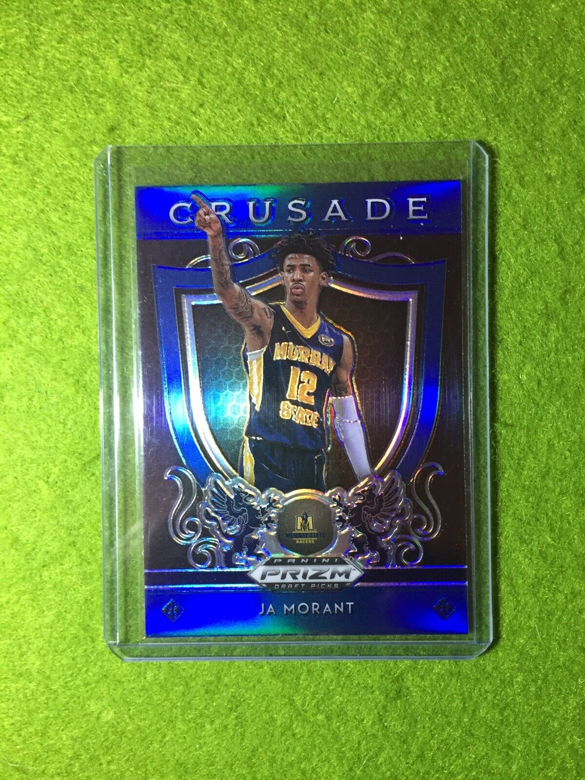 JA MORANT PRIZM ROOKIE CARD JERSEY #12 MS RC GRIZZLIES - 2019 Prizm CRUSADE BLUE