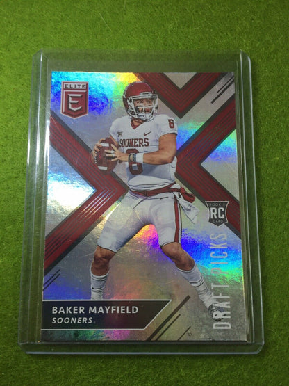 BAKER MAYFIELD PRIZM JERSEY #6 OKLAHOMA BROWNS ROOKIE CARD 2018 Draft Picks #139