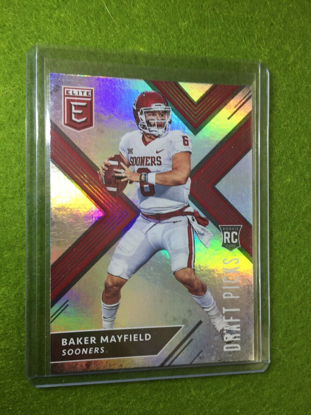 BAKER MAYFIELD PRIZM JERSEY #6 OKLAHOMA BROWNS ROOKIE CARD 2018 Draft Picks #139