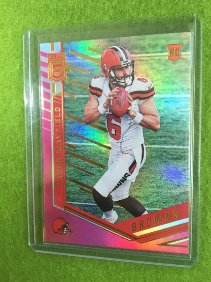 BAKER MAYFIELD ROOKIE CARD PRIZM RC REFRACTOR BROWNS 2018 Donruss Elite Pink SSP