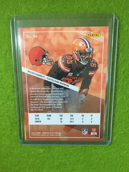 MYLES GARRETT JERSEY #95 PRIZM Baker Mayfield's DE BROWNS 2019 Donruss Elite #48