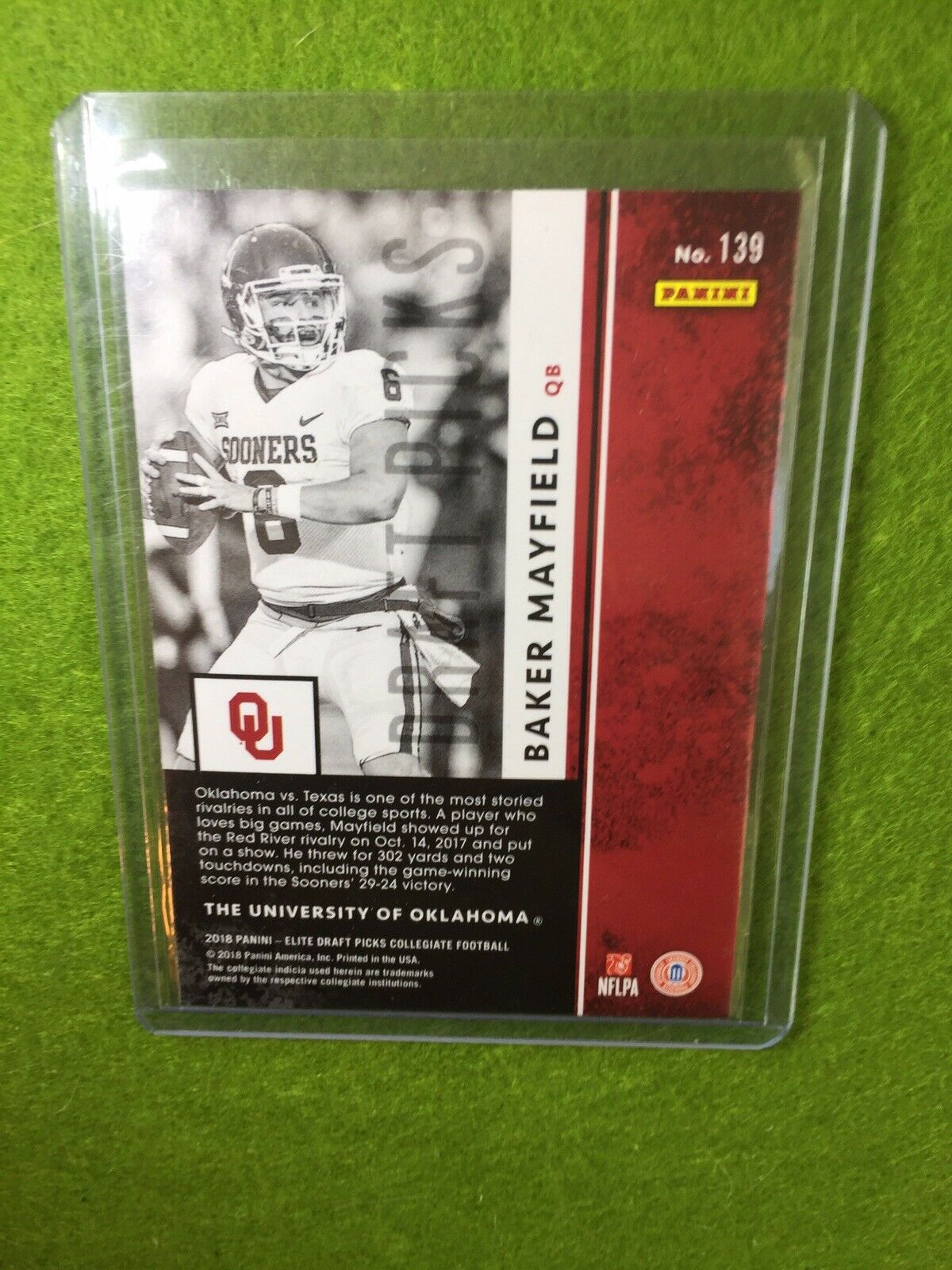 BAKER MAYFIELD PRIZM JERSEY #6 OKLAHOMA BROWNS ROOKIE CARD 2018 Draft Picks #139