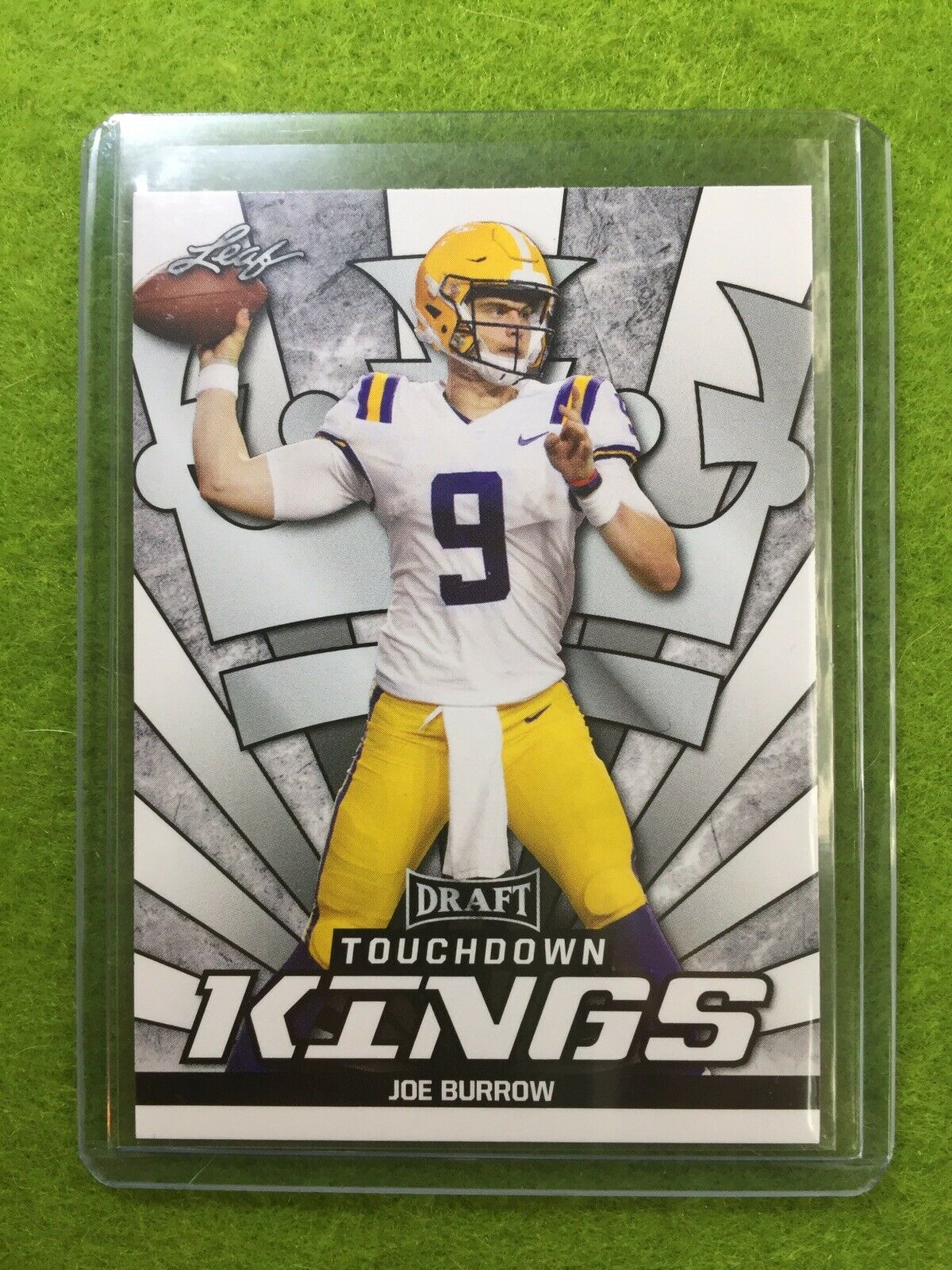 JOE BURROW RC ROOKIE CARD JERSEY#9 LSU 2020 Leaf Football TOUCHDOWN KINGS INSERT