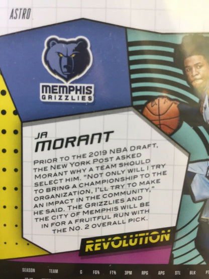 JA MORANT PRIZM ROOKIE CARD JERSEY #12 GRIZZLIES 2019-20 Panini Revolution ASTRO