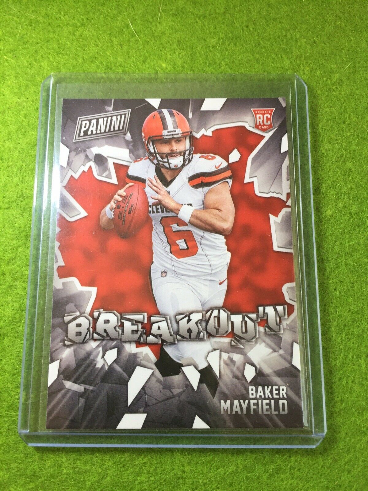 BAKER MAYFIELD ROOKIE CARD BROWNS SP RC 2018 Panini Baker Mayfield BREAKOUT #RB1