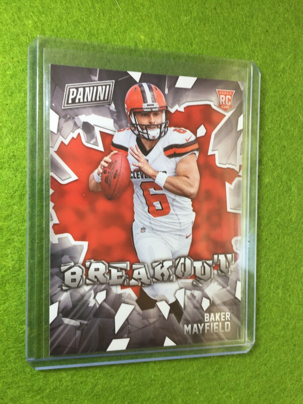 BAKER MAYFIELD ROOKIE CARD BROWNS SP RC 2018 Panini Baker Mayfield BREAKOUT #RB1