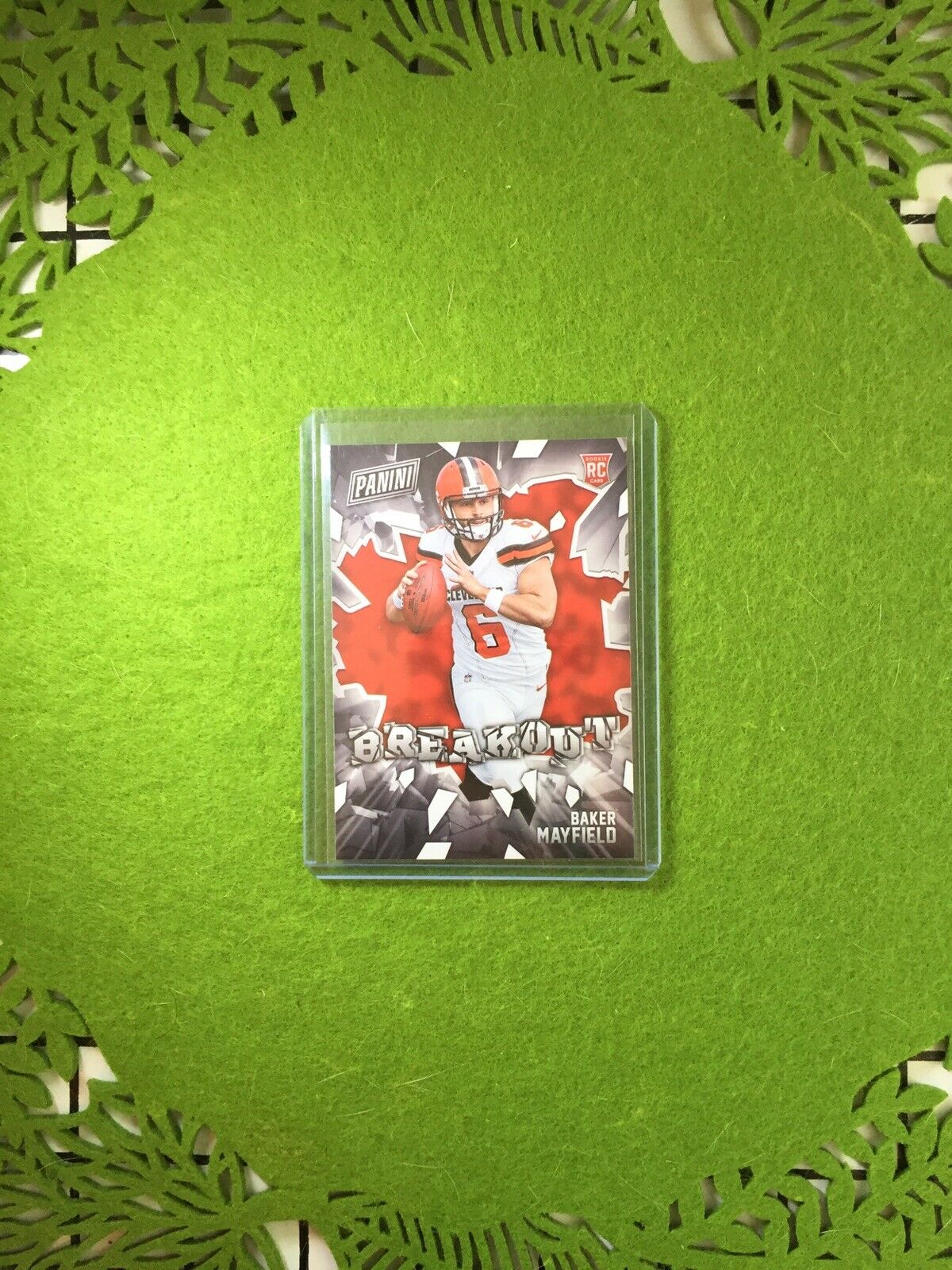 BAKER MAYFIELD ROOKIE CARD BROWNS SP RC 2018 Panini Baker Mayfield BREAKOUT #RB1